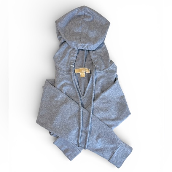 Micheal Michael Kors Slub chambray pullover v-neck hoodie Women’s medium | k - Picture 3 of 7